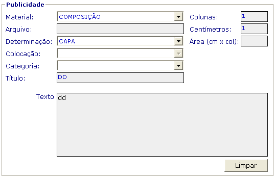 TITULO: Título do anúncio usado para facilitar a identificação do anúncio destacado nos relatórios. Preenchimento não obrigatório.