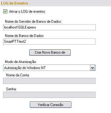 Para testar a conexão com o banco de dados, escolha o Modo de Autorização. Autorização do SQL Server você deve ter o nome de login e senha de uma conta que tenha acesso ao servidor SQL.