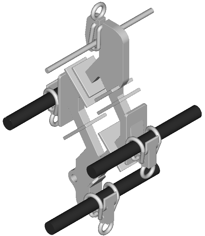 amarração do cabo 50 mm² Figura 3 - Amarração dos cabos 150 e