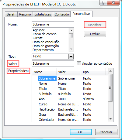 4 Acessando as propriedades avançadas no Word 2007: Clique no botão do Office (botão redondo no canto superior esquerdo), depois em Preparar > Propriedades.