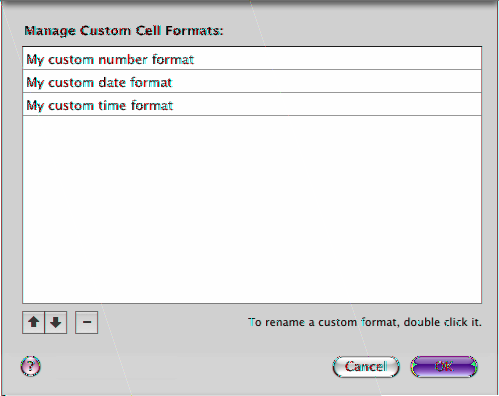 Como reorganizar, renomear e apagar formatos de célula personalizados Você usa a caixa de diálogo controle de formato de célula para gerenciar os formatos de célula personalizados.