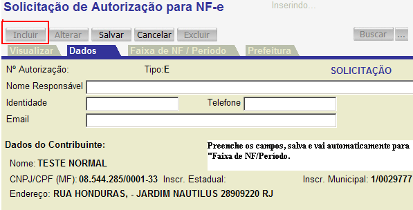 23. SOLICITAÇÃO DE AIDF-e (PARA EMISSÃO DE NOTA FISCAL ELETRÔNICA) A