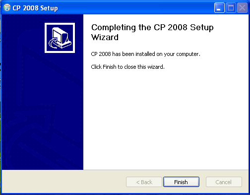Carregue em Fechar para concluir a instalação. Após a instalação, no menu Start > All Programs deve ter sido criado um grupo CP 2008 contendo: o editor Eclipse uma opção para desinstalar a aplicação.