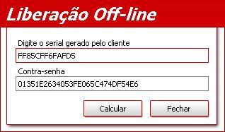 Liberação OFFLINE A Liberação OFF-Line foi criada para fazer liberação de máquinas que estão fora da rede e precisam de algum tipo de