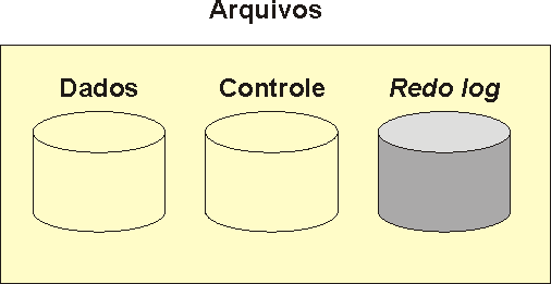 Modelo físico Arquivos de redo log Guardam os logs de