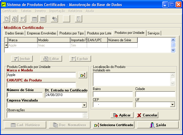 8.7. Ao retornar para janela Modifica Certificado, preencha os campos obrigatórios; 8.8. Clique no botão ; 8.7 8.8 9.