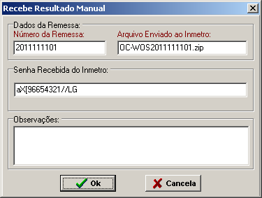 Desbloqueio de remessa SISTEMA DE PRODUTOS E SERVIÇOS CERTIFICADOS Essa operação confirma que a remessa enviada foi processada pelo Inmetro e se inicia um novo ciclo para a criação de uma nova