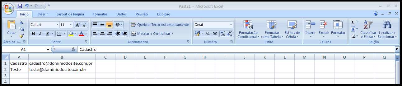 Obs: As listas deverão ser importadas nos seguintes formatos: (txt. (bloco de notas) ou em csv. (extensão do Excel). Os e-mails contidos em arquivos txt.
