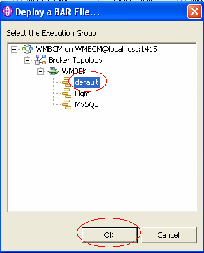 Escolha o Execution Group default e clique em OK. Figura 16.