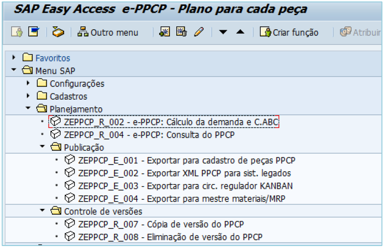 Módulo de Planejamento O módulo de planejamento armazena todos os dados e cálculos de cada item tratado por Kanbans e dimensiona o supermercado.