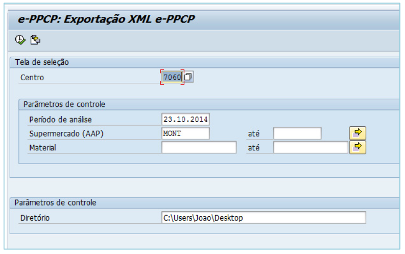 Exportação de Dados O e-ppcp, pode ser construído em ABAP, pode editar a base de dados do ERP SAP nativamente,