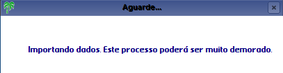 Wizard de Configuração Indique o tipo de importação desejada e informe a quantidade de processos a serem executados simultaneamente. Clique em "Finalizar" para iniciar a importação.