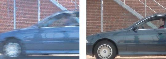 7. MOVIMENTO CLARO Câmeras IP usam varredura progressiva em que a imagem inteira é escaneada em cada passagem. À esquerda, uma imagem de uma câmera analógica usando a varredura entrelaçada.