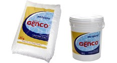 Linha Genco GENCO TABLETES MÚLTIPLA AÇÃO "3em1" É um produto altamente concentrado, contendo 85% de teor de cloro ativo.