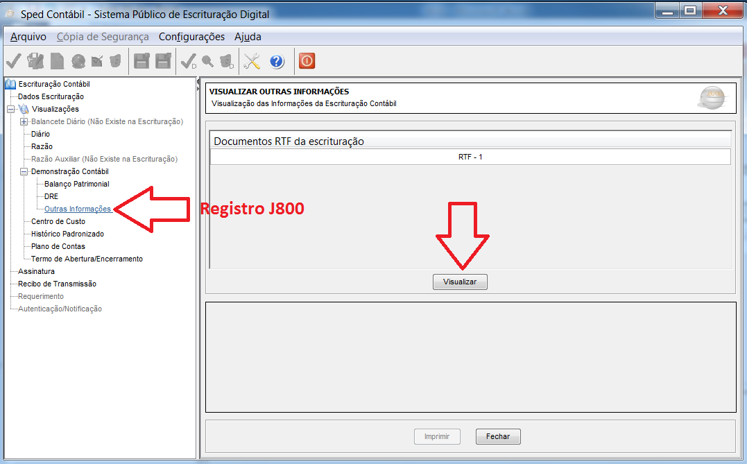 12º - Verifique que o arquivo que você deseja salvar deverá estar em formato.txt. 13º - Com o arquivo já salvo, você deverá abrir o Validador do SPED Contábil versão 2.2.5 e deverá validar o arquivo conforme visto no item 3.