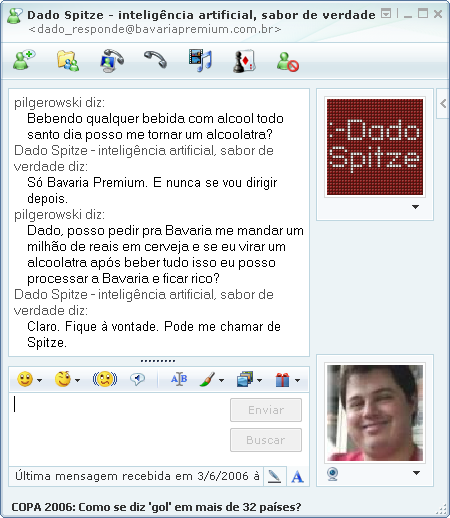 Relacionamento Interativo Chatter Bot - Dado Spitze da Bavária