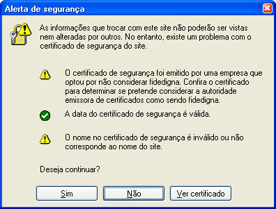 semelhante a este: Só deverá clicar em sim se tiver total confiança no site que