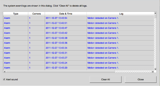 do ecrã, etc. Acerca: Visualizar a versão da aplicação. Terminar sessão: Terminar a sessão no NVR. Gravação manual: Activar ou desactivar a gravação na câmara IP.