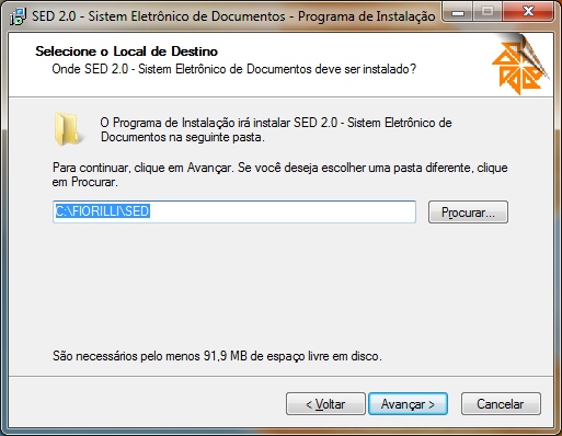 PÁGINA 3 Utilizando o Instalador completo execute o Arquivo Instalar_sed2.