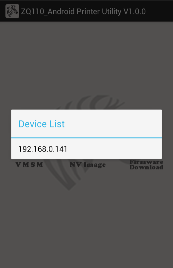 3-3 Seleção do tipo de interface: WLAN OBSERVAÇÃO A conexão de rede sem fio deve ser estabelecida com o dispositivo Android antes de se selecionar Connect (Wi-Fi) (Conectar [Wi-Fi]).