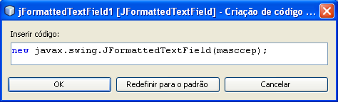 JFORMATTEDTEXTFIELD Semelhante ao componente jtextfield, esse componente surgiu com o intuito de Permitir que os dados entrados sejam formatados, para que o usuário coloque apenas as Informações de