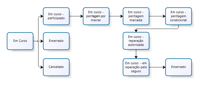 5.3.1.2. Os estados 5.3.1.2.1 Se não existe participação ao seguro 5.3.1.2.2 Com participação ao seguro reparação autorizada www.