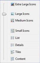 Elementos de uma janela Windows 7 Através do botão de visualização é