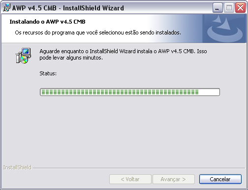 2.2.1.3 Estando pronto para instalar o Middleware AWP v4.