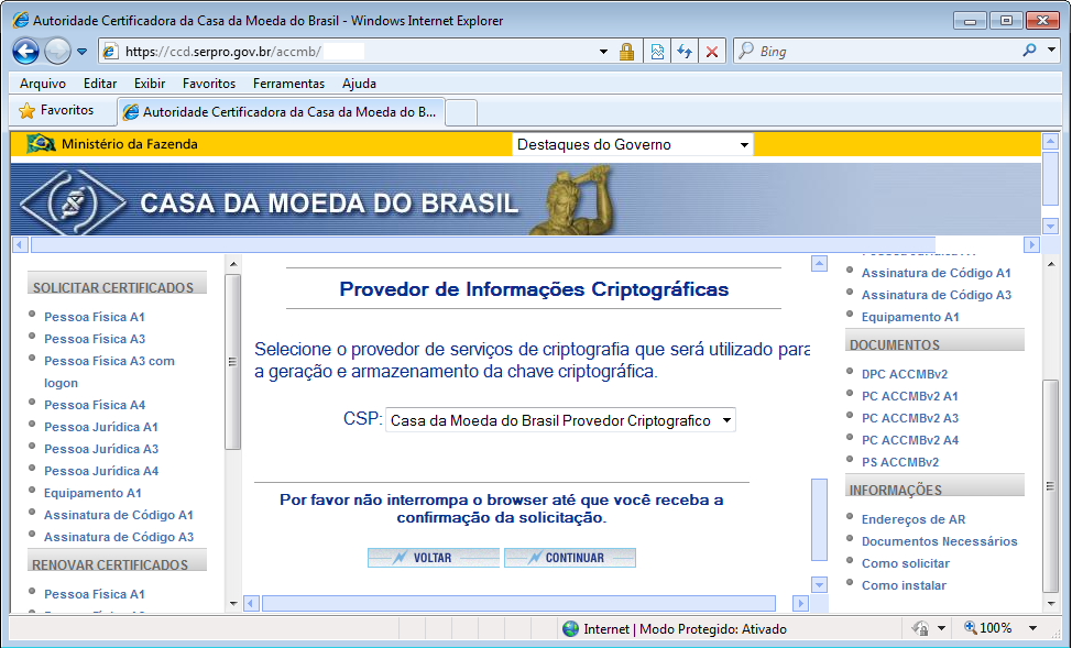 4.1.6 Neste momento devem-se conferir as informações preenchidas.