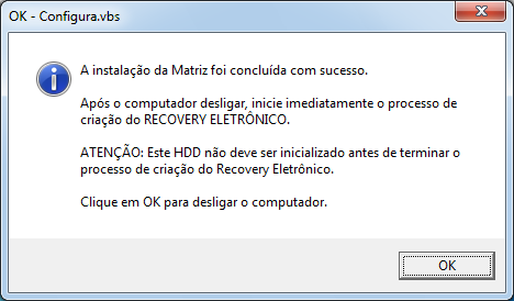 5. Ao iniciar o equipamento, insira novamente o último DVD com os softwares e aguarde a reprodução automática. Clique em Executar Autorun.cmd quando for requisitado.