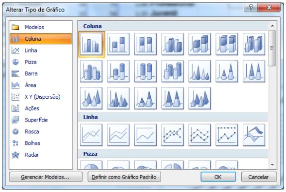 Na parte superior do Excel agora é mostrada a guia Design, onde você pode mudar o estilo do seu