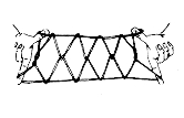 A Barreira Meter o anel por detrás de E1, D1, E5 e D5; o cordel passa deste modo em frente de E2, E3, E4 e D2, D3 e D4. D2 introduz-se sob o segmento que passa através da palma esquerda e puxa.