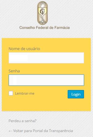 serviços. 2.1. Login Figura 1 Tela de Login O usuário deve informar os campos obrigatórios: Nome de usuário: Senha: *** Mude sua senha no primeiro acesso.