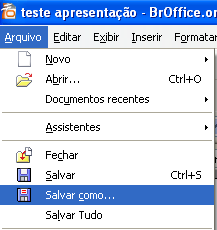 1.5 Fechar Fecha o arquivo que estiver em edição, sem fechar o BrOffice.org. 1.