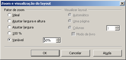 3.16 Zoom Este comando tem como finalidade, ampliar ou reduzir a escala de visualização da página.