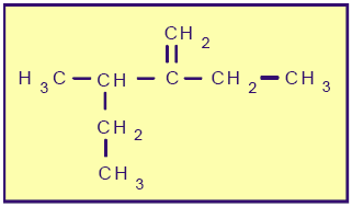 84 Ao composto foi dado erroneamente o nome de 4-propil-2-penteno. O nome correto é: a) 4 propil 2 pentino. b) 2 propil 4 penteno. c) 4 metil 1 hepteno. d) 2 propil 4 pentino. e) 4 metil 2 heptano.