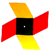 Simetria central: A figura tem simetria rotacional de ordem 4, tem centro de simetria e não tem simetria axial.