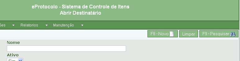 - Funcionalidades básicas. Para melhor visualização recomendamos utilizar configurações de vídeo de no mínimo 1024 x 768 pixels ou 1280 x 800 pixels.