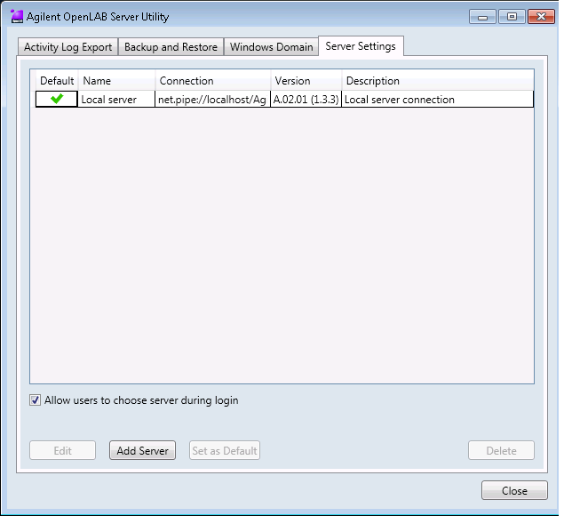 3 Servidor OpenLAB Shared Services Ferramenta OpenLAB Server Utility Ferramenta OpenLAB Server Utility A ferramenta Agilent OpenLAB Server Utility ajuda a gerenciar o sistema.