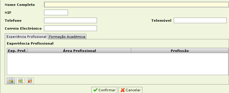 2. Preenchimento da candidatura Estágios Emprego (IEFP) Quadro 2 Adicionar orientador/a e preencher os campos que seguem Nota: O/A orientador/a deve