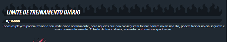 Pág. 08 Treinamento de Atributos Após concluir todas as Tarefas, você deve ir a sala de treinamento e treinar o seu limite diário.