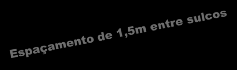 sulco, espaçamento = 1,50m 1,50m/0,10m = 15