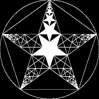 Figuras Geométricas Um decágono regular, inscrito numa circunferência, tem os lados em relação dourada com o raio da circunferência.