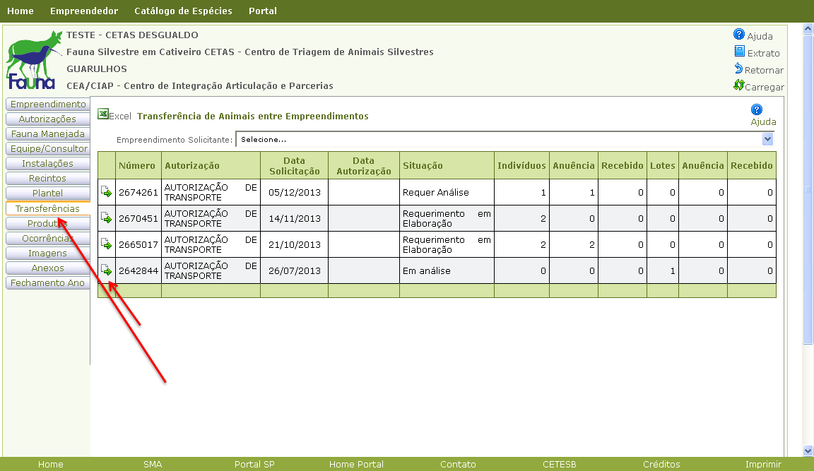 Cada vez que uma informação nova é inserida, ou atualizada, é necessário selecionar o botão Atualizar e depois o botão Finalizar,destacado na figura anterior. 2.11.