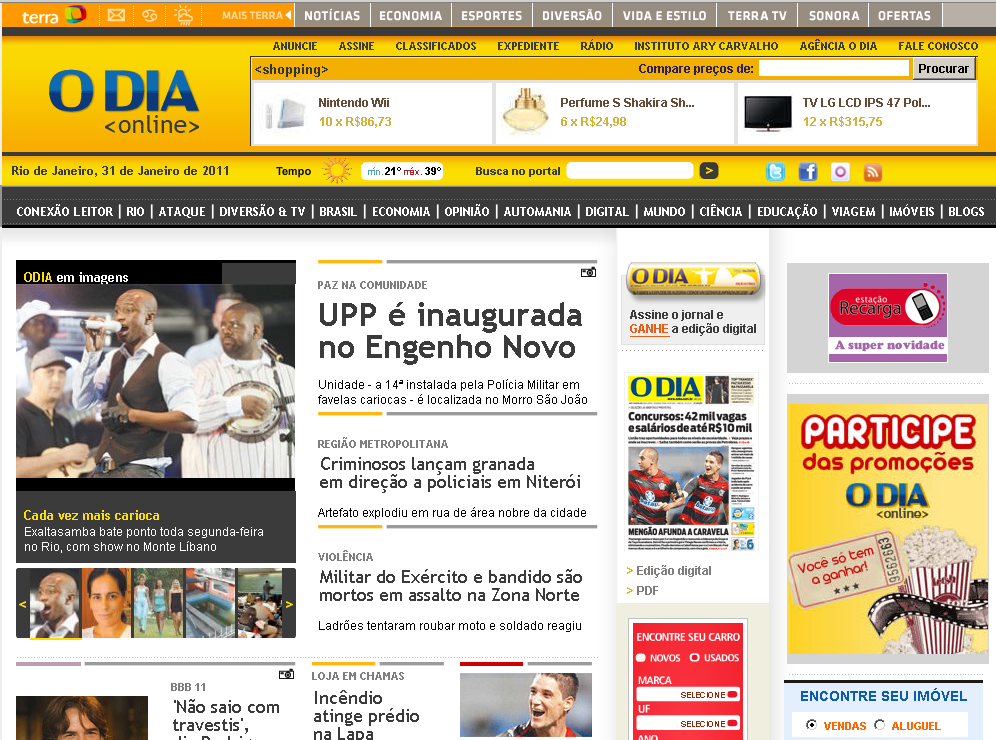 * Fonte: Ipsos Marplan 2010 - Outubro/09 - Setembro/10- Mercado Rio de Janeiro (Filtro: Leu jornais na internet nos últimos 7 dias).