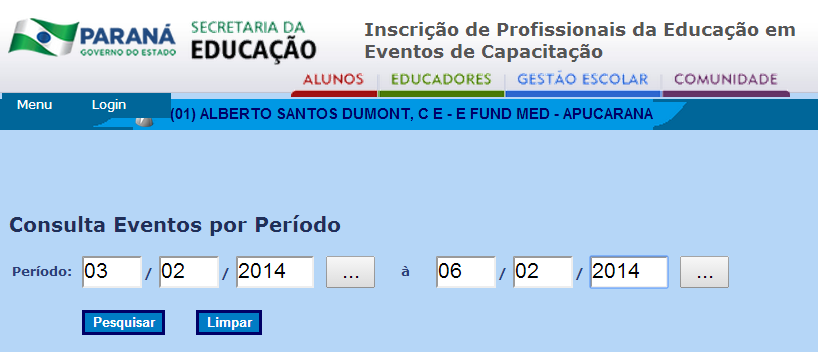 No final do Relatório, podemos conferir: Evento destinado para participantes de meio período, ou seja, 16horas, o local (Município), o número de