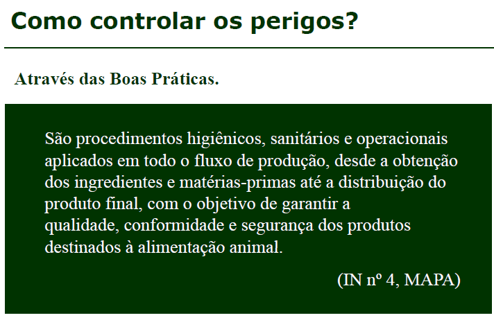 Definições Boas Práticas de Fabricação - BPF: procedimentos higiênicos, sanitários e operacionais aplicados em todo o fluxo de produção, desde a obtenção dos