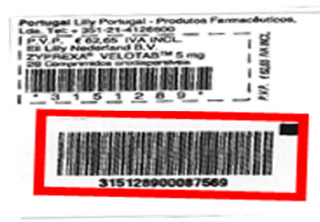 As embalagens de medicamentos abrangidas por este tipo de programa, devem apresentar 2 códigos de barras, código AIM e código de autorização que é único.
