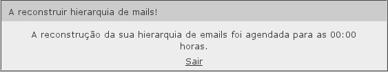 2.6. MENU SESSÃO 163 Esta funcionalidade é uma forma de solucionar um problemas de sincronização ou de acesso à pasta mapeada na conta do utilizador e que replica a hierarquia documental disponível