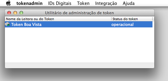 Vá até a sessão de aplicativos e encontre o ícone tokenadmin